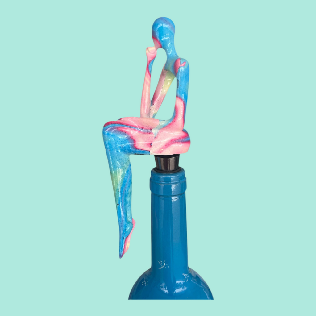 Weinverschluss Figur – Handgefertigt, Bunt & Einzigartig
