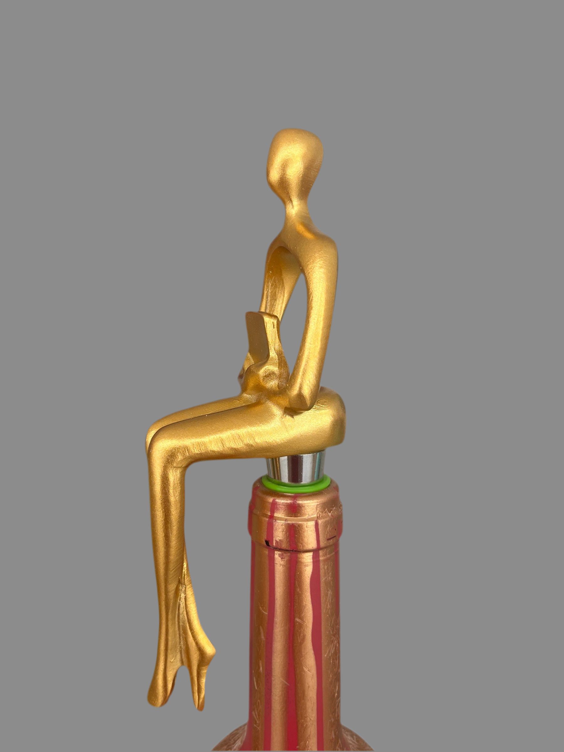 Weinstopfen Figur gold