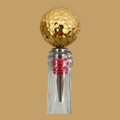 Weinstopfen mit Golfball Golden