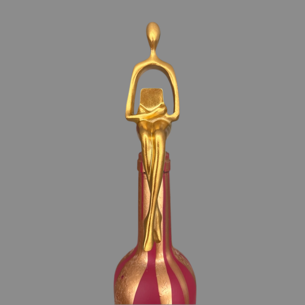 Weinstopfen Figur gold
