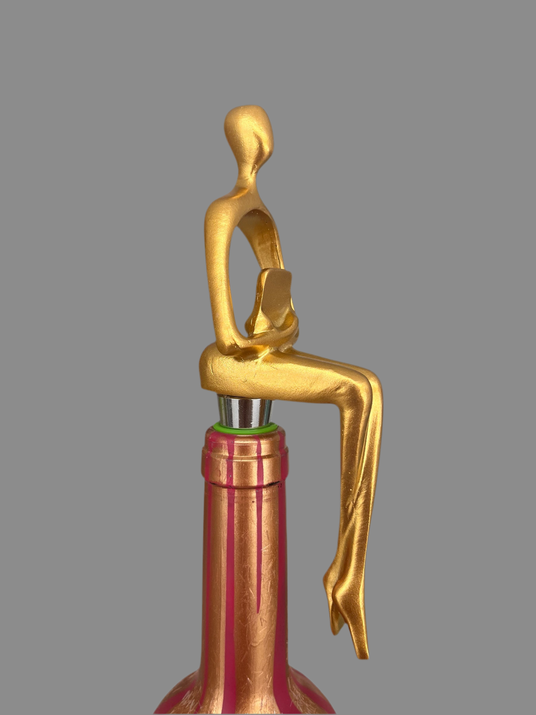 Weinstopfen Figur gold