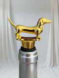 Weinstopfen Dackel Gold