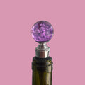 Weinstopfen Glaskugel violett